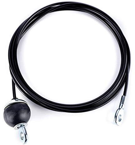 AIKESIWAY Fitness Gym Replacement, Customize Cable Fitness Pulley Thick 5mm Heavy Duty Steel Wire Rope for Home Gym (Type-B, 59 inches)