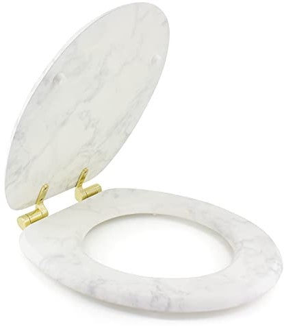 Gelco Abattant wc marbre blanc bois - massa 711571