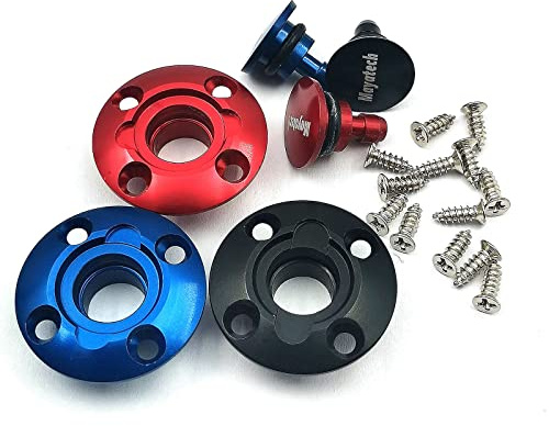 FainWan 3Pack Fuel Dot Hobby Accessories CNC Aluminum Anodized Round Fuel Dot for RC Airplane Boat Red/Gray/Blue
