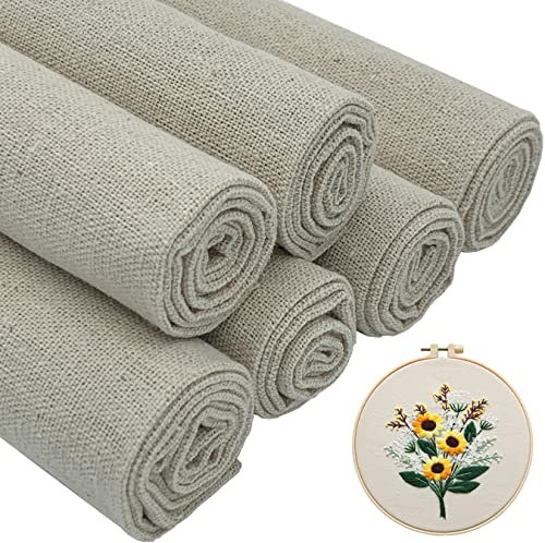 aufodara Aida Stoff Kreuzstich Stoff Stickerei 50x50cm Beige Natur Leinenstoff Handarbeiten Stoffe zum Nähen für Stickerei Dekoration DIY Basteln Handwerken Tischdecke Säckchen (6)