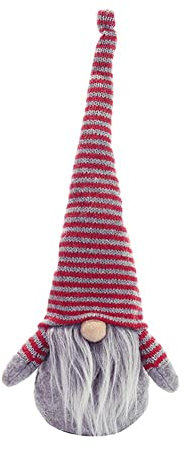 ZOLTA Weihnachtswichtel auf der Fensterbank - Wichtel Figuren - Weihnachten Deko Perfekt für das Wohnzimmer und das Schlafzimmer - Weihnachten Deko - Höhe 30 cm - Grau