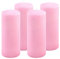 Stumpenkerze Höhe 20 cm Ø 7,5 cm lange Brenndauer Rund-Kerze Säulenkerzen Kerzen-Deko Tafelkerzen Weihnachts-Kerzen Hochzeit Xmas (pink, 4)