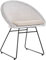 Korb-Sessel moderner Stil Rattan Club-Sessel 60er Eisen-Gestell Korbstuhl mit Armlehne Sitzschale (Weiss)