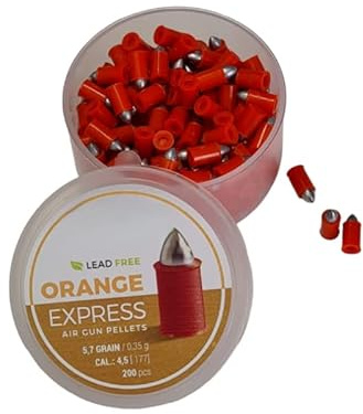 Armeriaonline Orange Express 200 Pallini 4,5mm 45mm per Pistola Carabina Aria Compressa Gas CO2