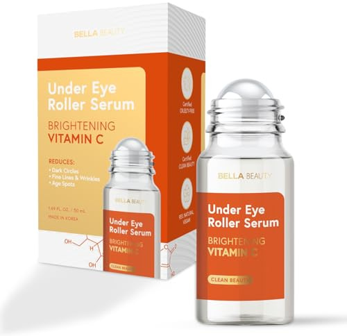 Bella Beauty Bella Beauty Eye Roller Serum Mit Vitamin C Und Niacinamid – Reduziert Schwellungen, Feine Linien Und Augenringe – Anti-Aging, Pflege Für Alle Hauttypen – 1,69 Fl. Oz