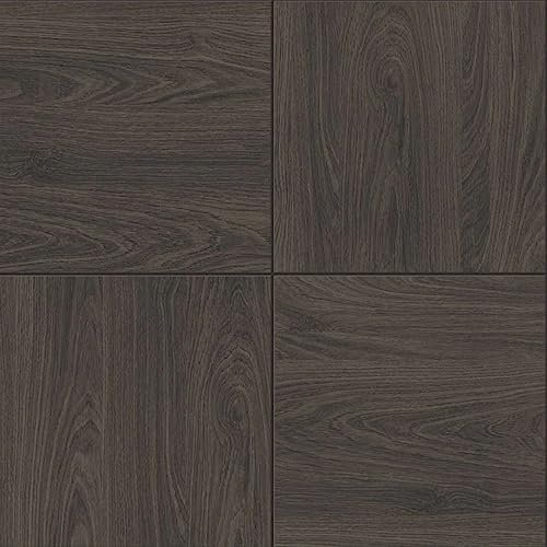 SOPHIE LAURENCE Wood Block Panel Wallpaper Dark Oak Heavyweight Realistic Wood Grain - Textured, Washable, Strippable - Paste The Paper Feature Wallpaper