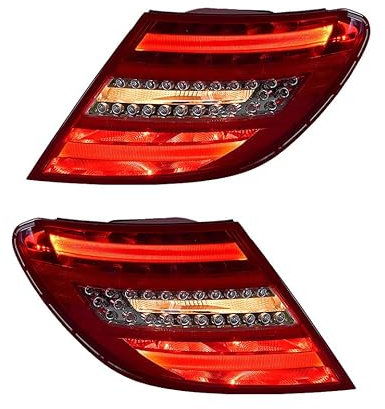 OQHAIR rückleuchten 1 Paar -Rücklicht-Baugruppe, Rücklicht mit drehbaren -Heckleuchten Für Benz-Klasse W204 2007–2014