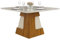 DJ Moveis Table à Manger 8 Personnes Carrée 136 cm Chêne et Blanc
