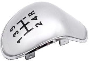 SHLPDFM 5-Gang-Schaltknauf für Kugelschaltkappe Schaltknaufdeckel für Ford Fiesta Focus(Silber)