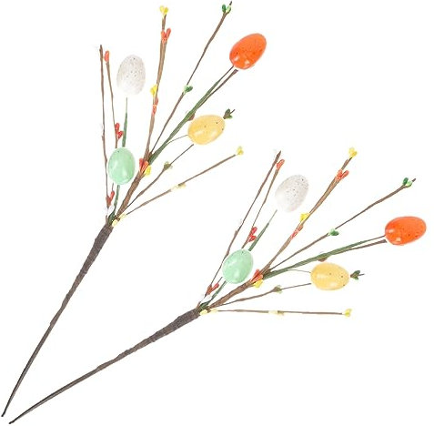 DECHOUS Künstliche Osterzweige 2 Stück -Picks für Blumenarrangement-