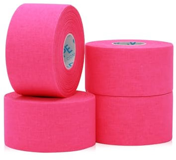 OK TAPE Sporttape Athletic Sport Tape(4 Rollen) 3.8cm×13.7m Weiß Tape Reißbares Profi Sport Tape Sport Tapeverband Fingertape (rosa, 3.8cm×13.7m)