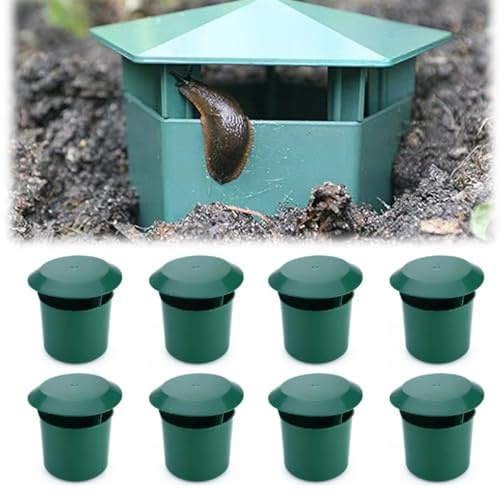 EHOTER Trappola per lumache e lumache da giardino, ecologica, atossica, in plastica, sicura per giardino, fiori, birra, lumache, lumache, fattoria (8 pezzi B)