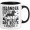 Trendation Isländer Pferde Tasse, Keramik, Becher, Trinkbecher, 325 ml, Geschenkidee für Isländer-Liebhaber, Geburtstag, Weihnachten