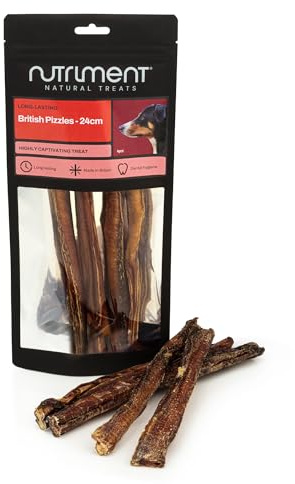 Natural Treats British Bully Pizzle Stick (24cm-4pc) Long Lasting Dog Treat