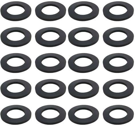 The Lord of the Tools 2pcs 3/4 inch Washing Machine Nitrile Rubber Washer Dishwasher Flat Washers Round Spacer Washers for Cold Water Inlet Hose 3/4 inch Black