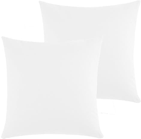 Class Home Collection Kissenbezug 80x80 Baumwolle – Kissenbezüge 80x80 im 2er Set – Weiche Kissenhüllen 80x80 für Sofa & Bett – Kopfkissenbezug für Kissen 80x80 cm mit Reißverschluss – Weiß