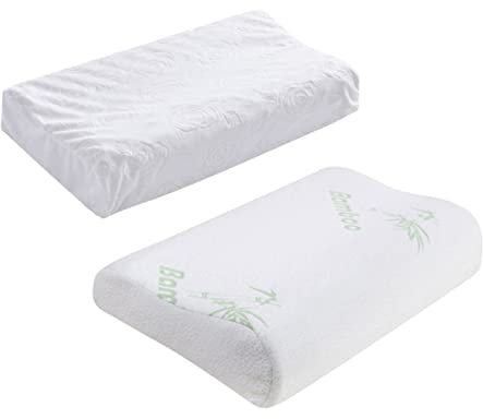 IWOWHERO Memory Foam Kissenbezug Ergonomisch Und Orthopädisch Feuchtigkeitsableitend Schnelltrocknend Geeignet Für Körper Und Nackenkissen