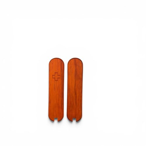 Replacement Covers For Victorinox Scales 58mm Natural Rosewood Handles With Toothpick And Tweezers Slots