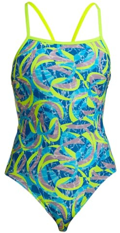 Funkita Ice Slicer Einteiler Badeanzug Mädchen chlorbeständig und schnelltrocknend, Kinder Größen:140