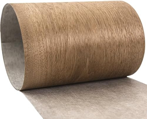 Ayuduots 7.87 x 106.29 Thin Walnut Wood Veneer Roll, No Glue Restoration Material Banding for Cabinet Furniture Repair