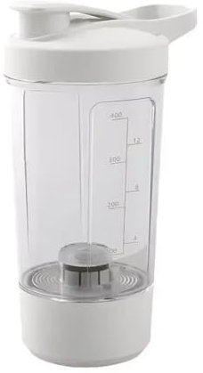 Fuhjythy USB Rechargeable Portable Electric Protein Shake Bottle 450ml Multipurpose Blender Mixer Cup Blender Mixer Cup for Fitness