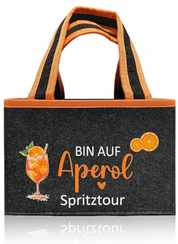 Aperol Geschenk, Aperol Tasche Flasche, Biertasche Bierträger, Geschenke Männerhandtasche, Flaschentasche Aperol für Männer Frauen