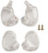 GLFLOW Carcasa transparente para auriculares, carcasa de repuesto con tornillos compatible con Shure SE535 SE425 SE315 SE215 kit de reparación DIY para auriculares de 8 mm piezas de mantenimiento