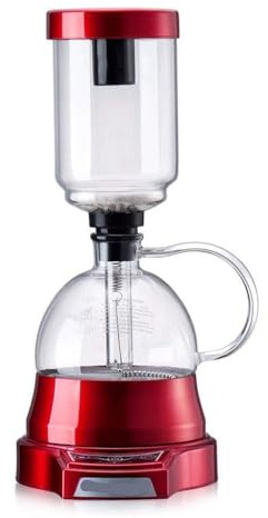 oiakus Caffettiera Elettrica a Sifone, Caffettiera da 400 Ml, con Timer Automatico, Estrazione 60S, 2 Potenze Regolabili, per Amanti del caffè, Caffetteria