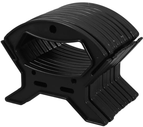 Enrouleur Cable Noir en Plastique, Lot de 10 pour Rangement | Gestion des Fils Vidéo et Cordons, Usage Maison et Bureau, Design Ergonomique Anti-fissure