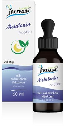 Liposomale Melatonin Tropfen hochdosiert - (15mg pro Packung) 0,5mg Melatonin pro Tagesdosis - MCT Öl - Hohe Bioverfügbarkeit