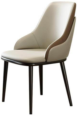 BAKULI Moderner Wohnzimmersessel Ledersessel Gepolsterte Stühle Mit Armlehnen Bequeme Rückenlehne Und Sitzkissen(Beige)
