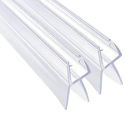 Duschtür Dichtung 2x80cm Wasserabweiser Glas 4-6mm Gummi für Duschtüren Duschkabine