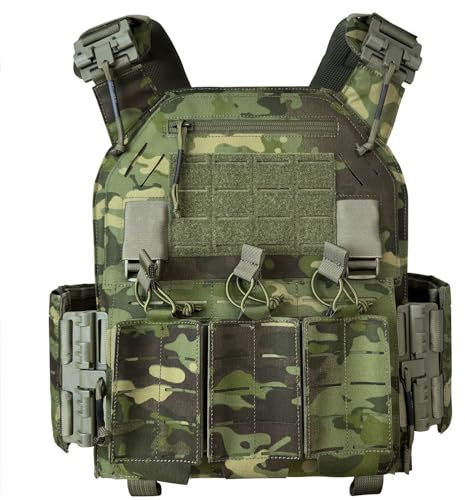 Taktische Plattenträgerweste aus 1000D Nylon mit 5,56-mm-Magazin, lasergeschnitten, leichtes Paintball-Zubehör für den Innen- und Außenbereich