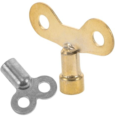 ABOOFAN 2pcs Radiator Valve Keys with Square Hole Aluminium Alloy Plumbing Bleeding Utility Keys Compact Portable Design for Radiator Vents and Valves
