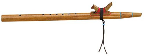 Indianerflöte in Ton F aus PVC mit Totem-Tier traditionell Mund Flöte Indianer Ursprung in Amerika Musik Klang Percussion Weltmusik