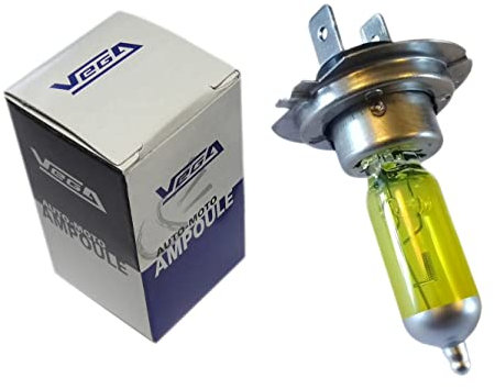 VEGA 1 x Glühbirne H7 55 W PX26d, antik, gelb, französische Marke, 12 V