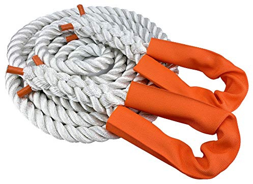 RopeServices UK NYLON KINETIC 12 TONNE RECOVERY TOW ROPE 4x4-9 METRE X 28MM