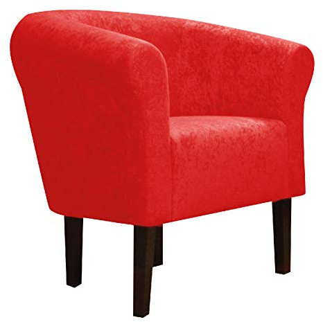FORTISLINE Clubsessel Loungesessel Cocktailsessel Monaco 2 Kunstleder W425_03 (Rot)