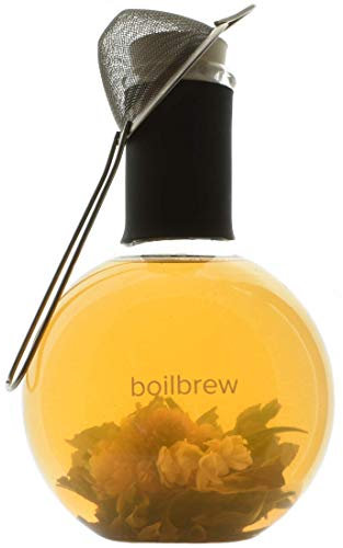 Boilbrew Teekanne für blühende und lose Teeblätter mit Sieb und Deckel, 1000 ml