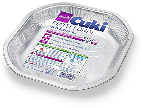 Cuki Platos hondos, 19,8 x 19,8 cm, de aluminio, 150 g