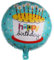 DIWULI Happy Birthday Ballon Torte - Happy Birthday Luftballon, Folienballon Geburtstag Helium Geburtstagsballon Luftballon Geburtstag Mädchen Junge Kindergeburtstag, Party Dekoration Geburtstagsdeko