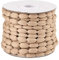Ideen mit Herz Pompon-Band auf Rolle | Ø 1 cm | 10 m lang | Bommelborte, Pom-Pom-Band | Ideal zum Basteln und Nähen (taupe)