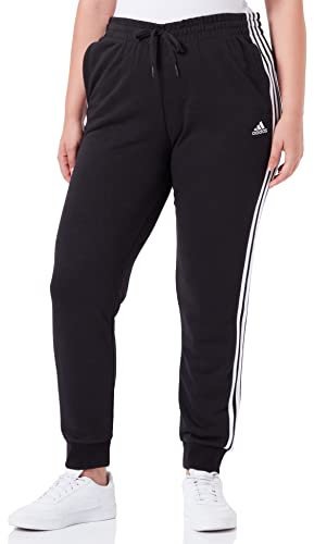 Adidas Damen Essentials French Terry 3-Streifen Hose, Black/White, XS/S