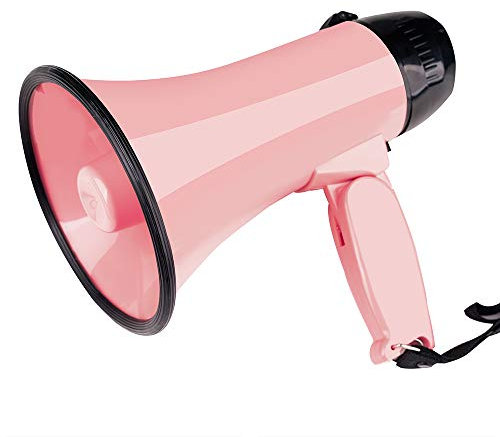 MyMealivos Megafon-Lautsprecher, tragbar, 20 W, mit Lautstärkeregler und Sirenen-/Alarm-Modi, mit Lautstärkeregler und Gurt