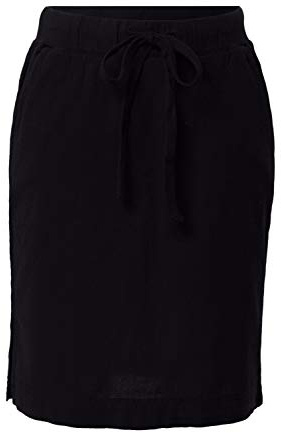 KAFFE Rock Naya Damen Rock Knielang Skirt Casual Bleistiftrock 44, Black deep