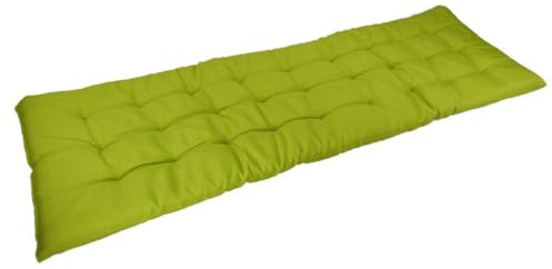 Marabella Auflage für Gartenbank 120x40x4cm Sitzauflage Polsterauflage Bankauflage, Farbe:grün