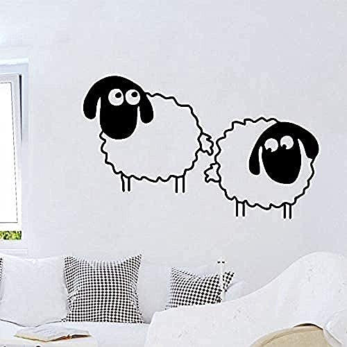 Lustige Schafe Wandaufkleber Dekoration Vinyl Kunstwand Kinderzimmer Dekoration Wandtattoo Kindergarten Tapete Poster 57X80Cm