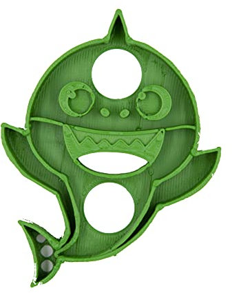 PlasticJewels - Tagliabiscotti Baby Shark - Formina Squalo per Biscotti Festa Compleanno Bambini - Stampo Divertente per Dolci e Pasta Frolla