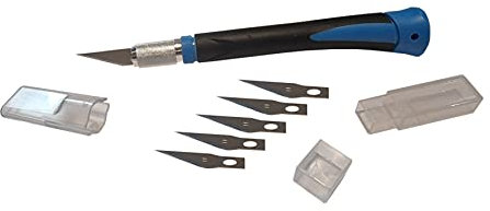 Pipestation Precision Soft Grip Lightweight Hobby Utility Set for Paper Card Vinyl Leather Clay Ergonomic Handle