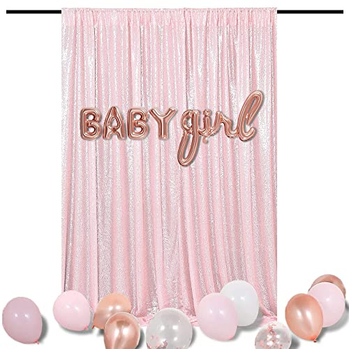TCBESTO Sfondo rosa con paillettes, 3 m x 3 m, 1 pannello | Sfondo da parete con paillettes, per matrimoni, feste, compleanni, Pasqua, San Valentino
